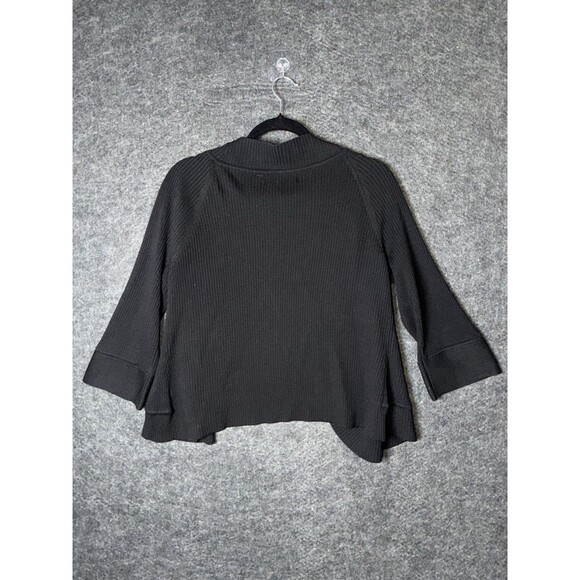Vintage Nine West Silk Blend Cardigan Black Ribbed Y2K Bolero Shrug Size L - Picture 5 of 5